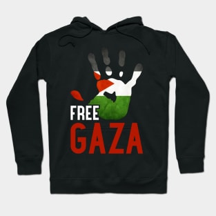 FREE GAZA - Freedom For Palestinian Flag Symbol Of Bravery Hoodie